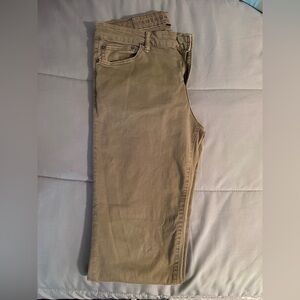 American Eagle Outfitters Khaki SLIM Straight-Leg Pants 30x34